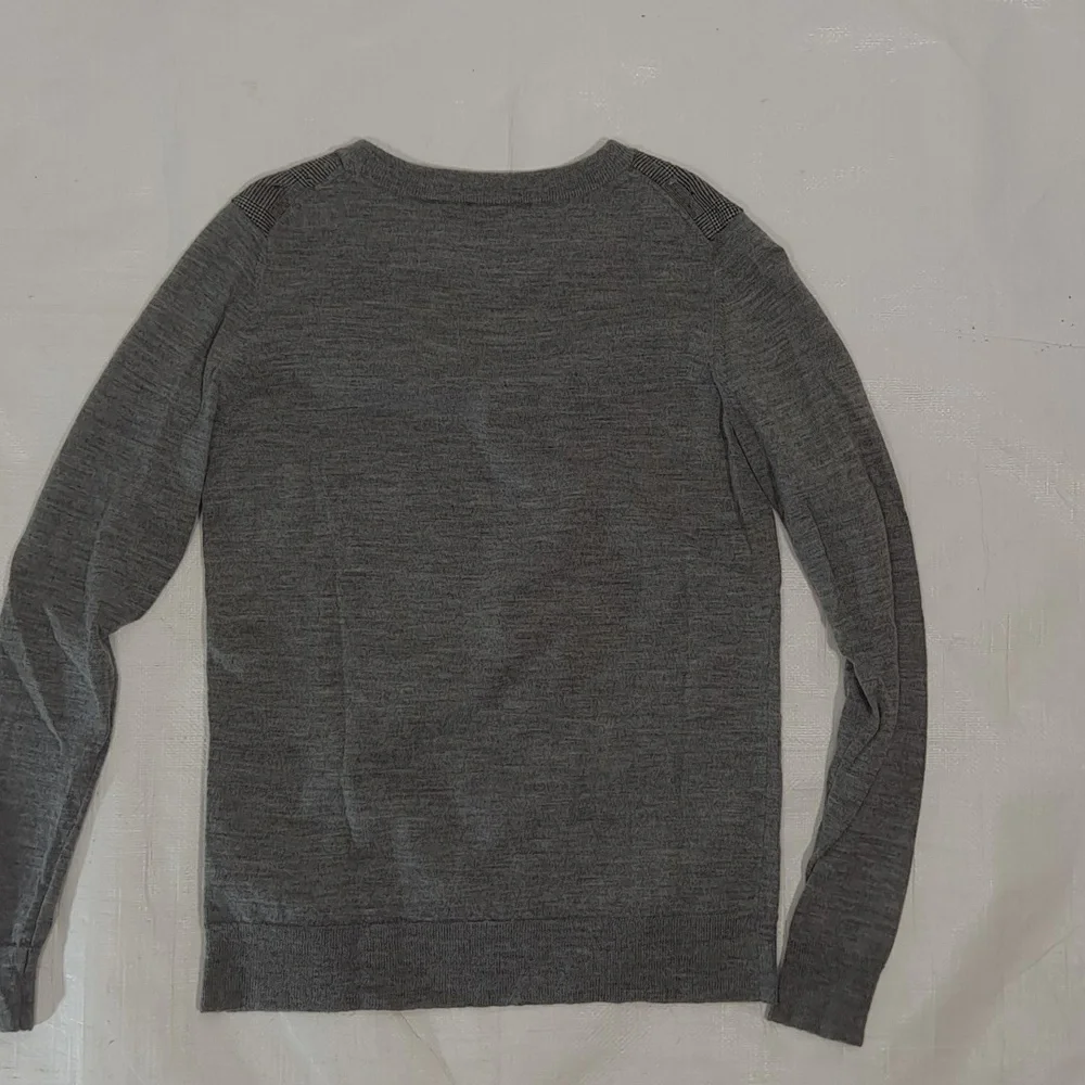 J. Crew Grey Embellished Tippi Glenn Plaid Sweater
